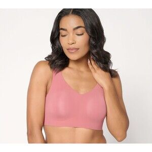 Evelyn Bobbie Defy Bra 2X Mauve Full Coverage Seamless Wireless Supportive Comfy